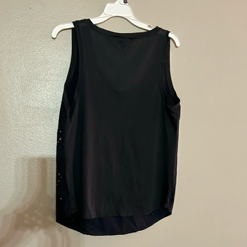 J. Crew Studded Metallic Tank‎ Top - Size Large - Sleeveless Shell Edgy Chic